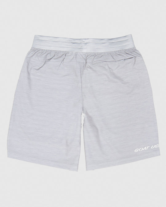 Back of space dye gray OG Men's Athletic Shorts#color_space-dye-gray