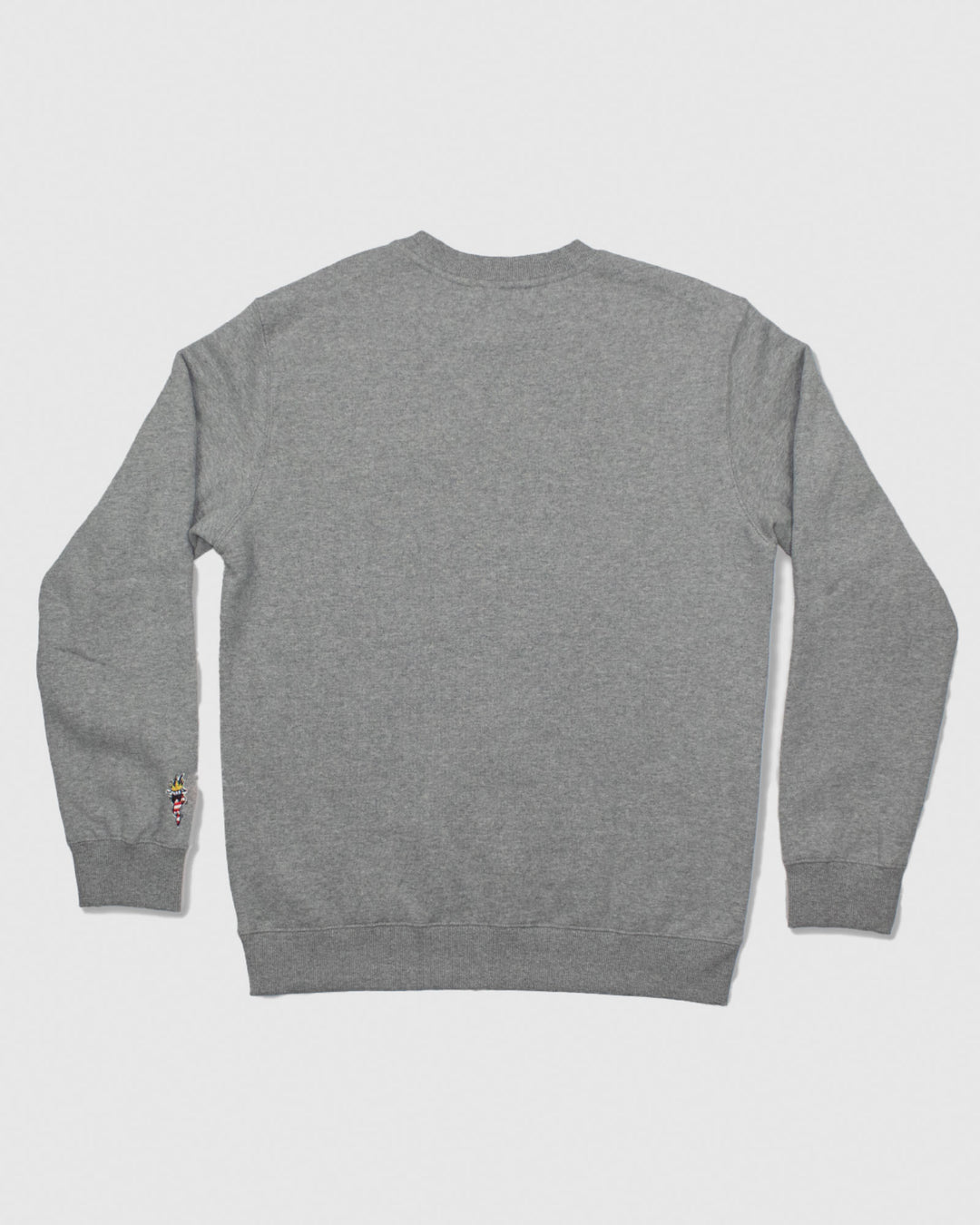 Back of gray Freedom North Tyson Crewneck Sweatshirt#color_gray