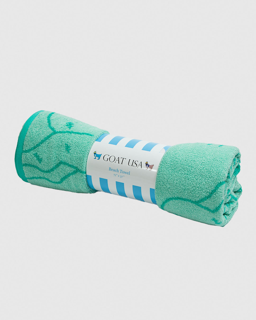 Rolled up mint beach towel#color_mint