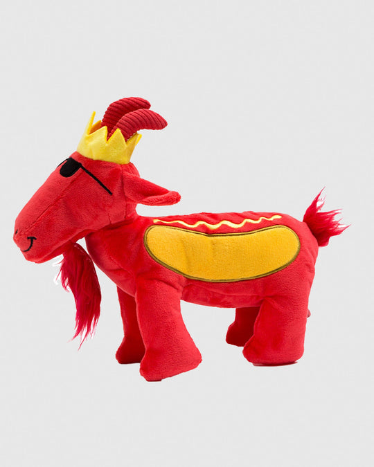 Side view hot dog goat dog toy#style_hot-dog