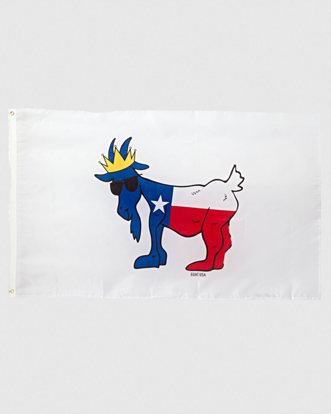 White Texas GOAT Flag