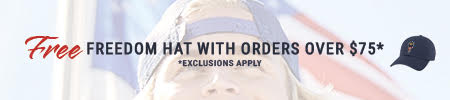 'Free Freedom Hat With Orders Over $75'