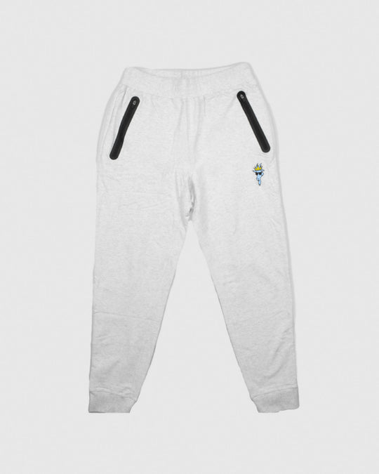 Front of heather white OG Athletic Joggers#color_heather-white