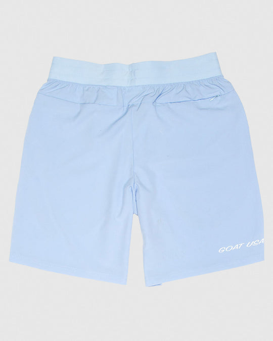 Back of carolina blue OG Men's Athletic Shorts#color_carolina-blue