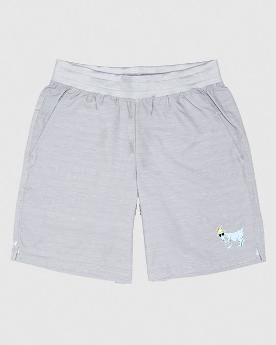 Front of space dye gray OG Men's Athletic Shorts#color_space-dye-gray