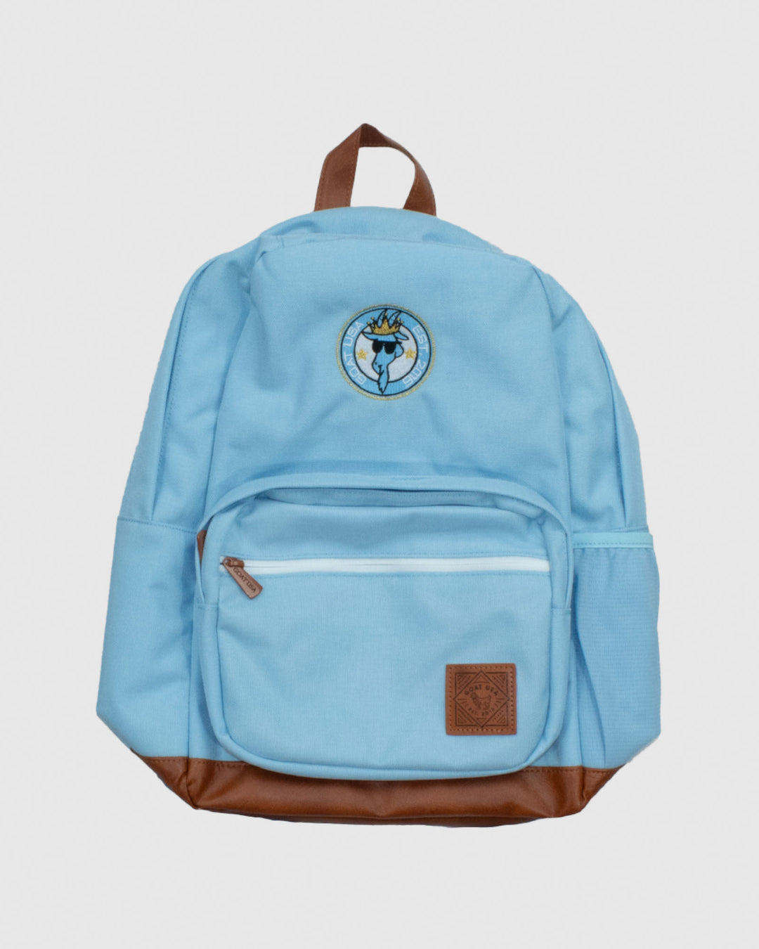 Front of carolina blue OG Backpack#color_carolina-blue