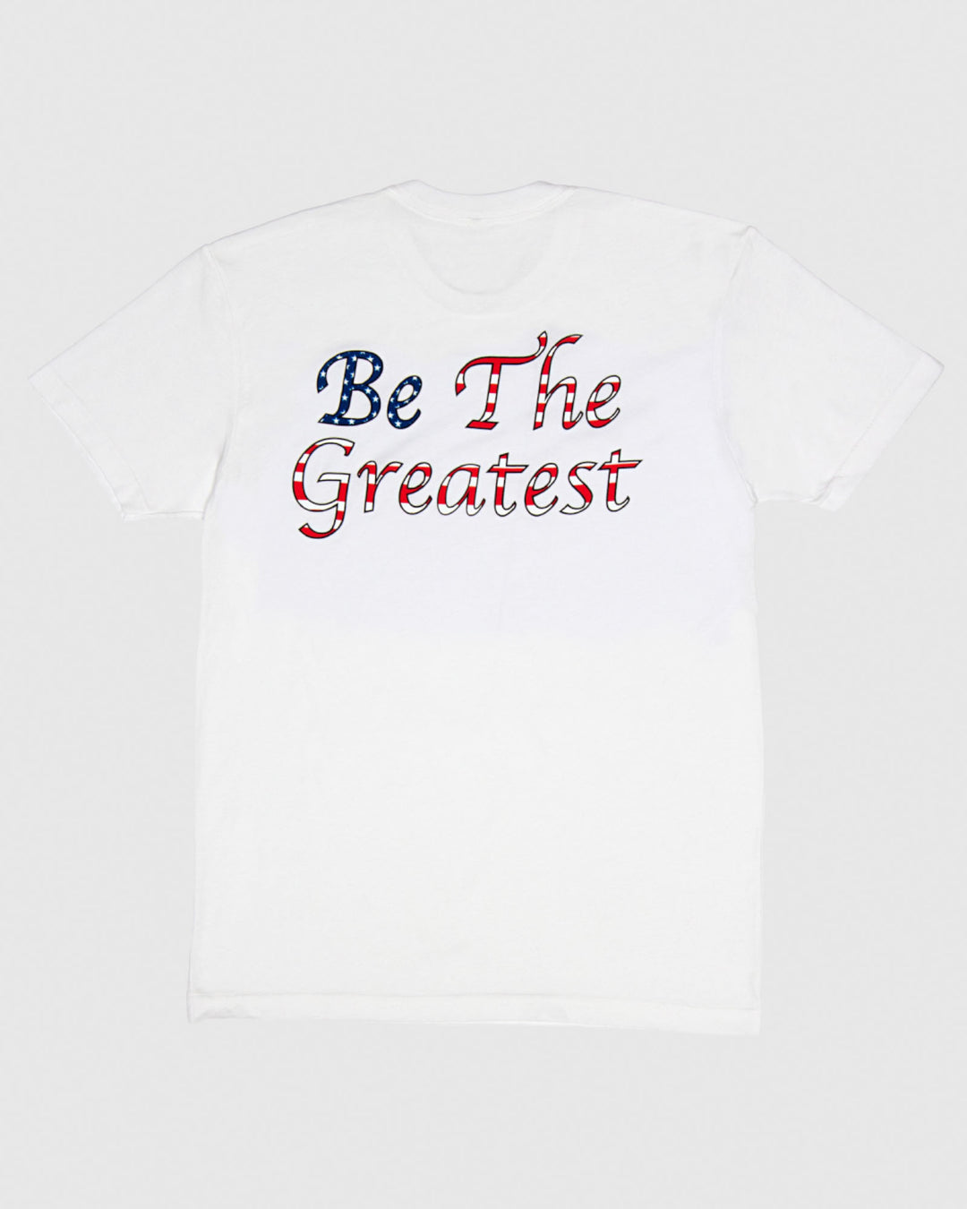 Back of white Freedom Be the Greatest T-Shirt#color_white