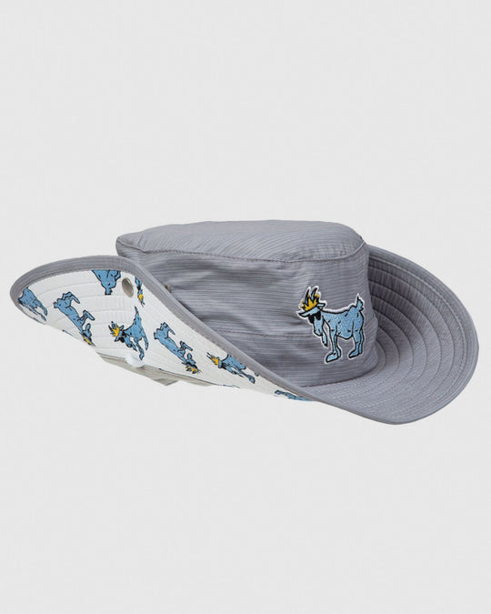 Space dye gray OG Bucket Hat with flaps up#color_space-dye-gray