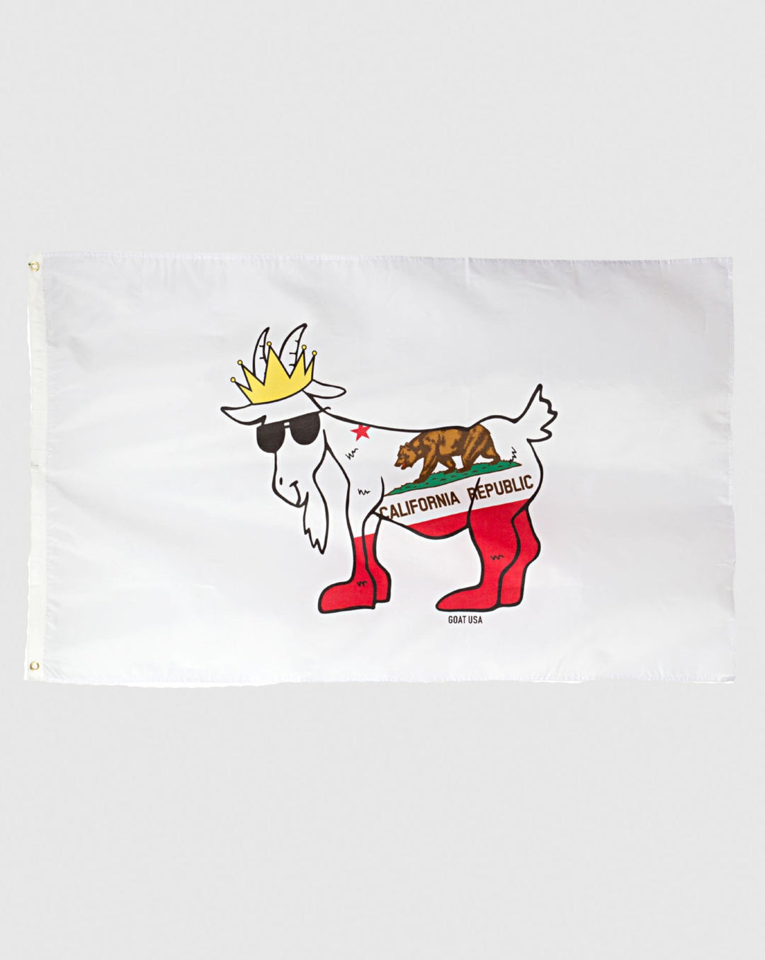 White California GOAT Flag