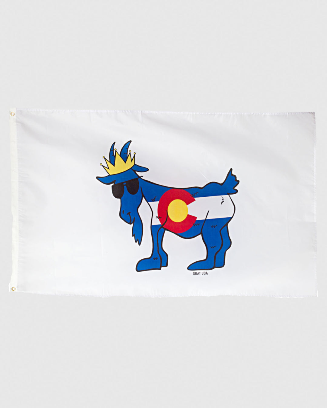 White Colorado GOAT Flag