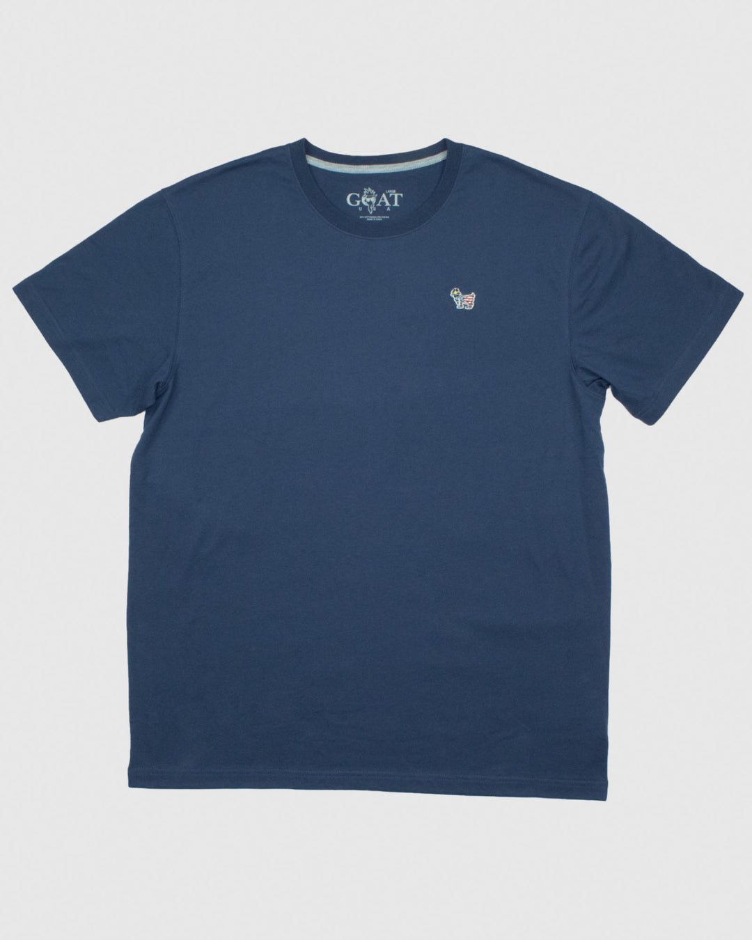 Front of navy Freedom Embroidered T-Shirt