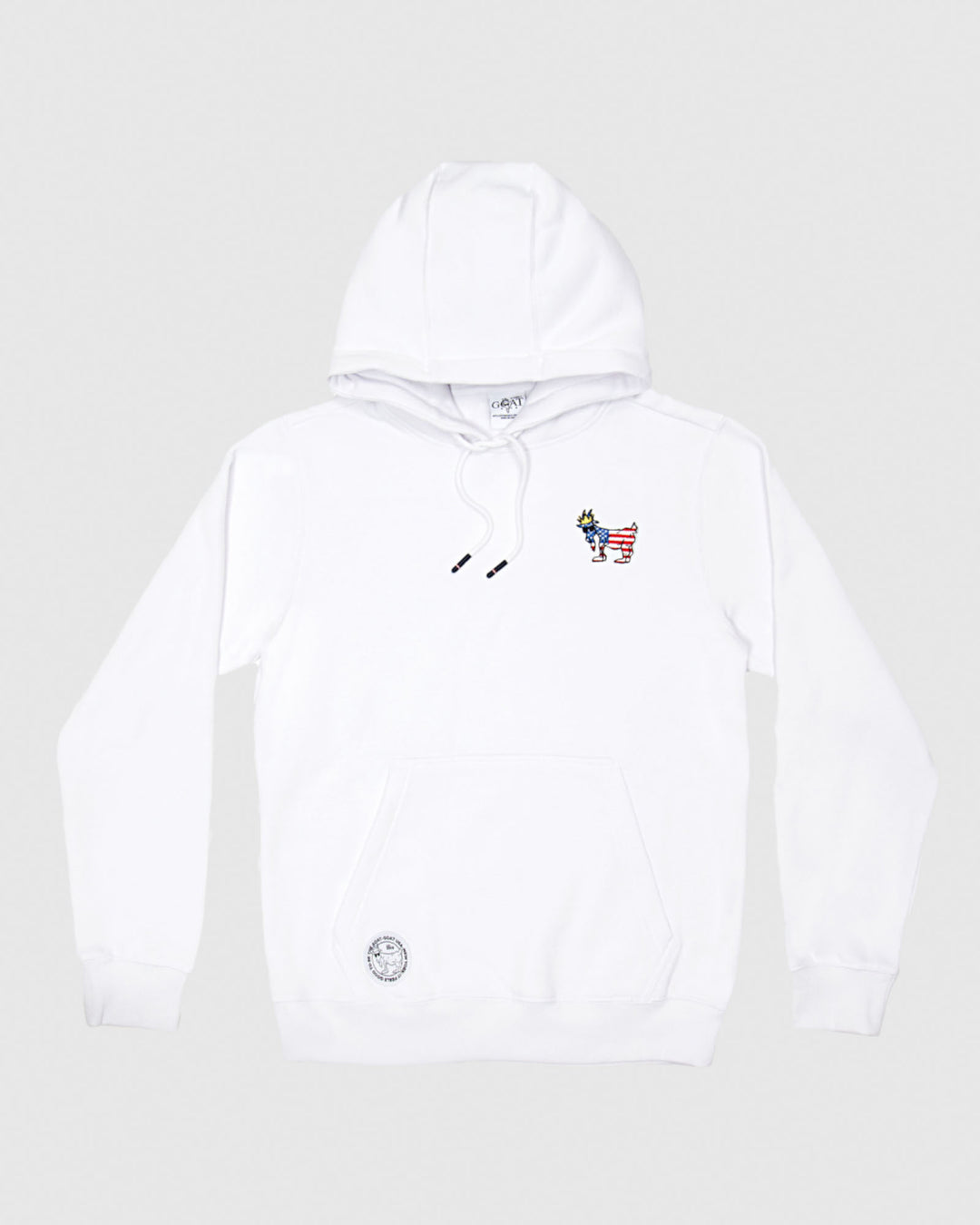 Front of white Freedom Hooded Sweatshirt#color_white