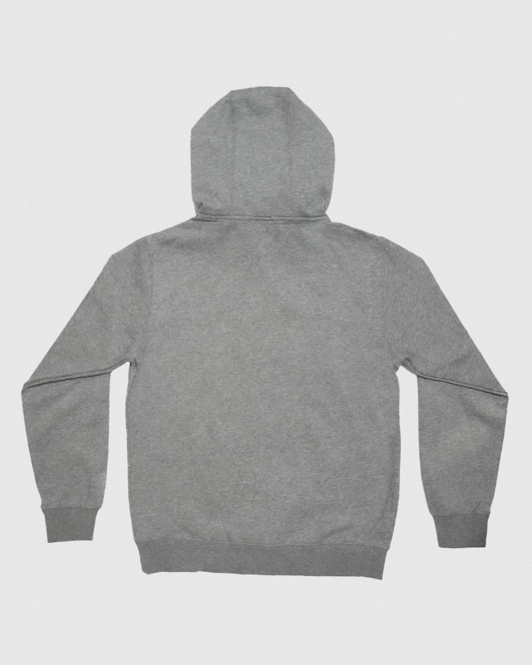 Back of gray Embroidery Hooded Sweatshirt