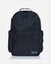 Front of simple black backpack