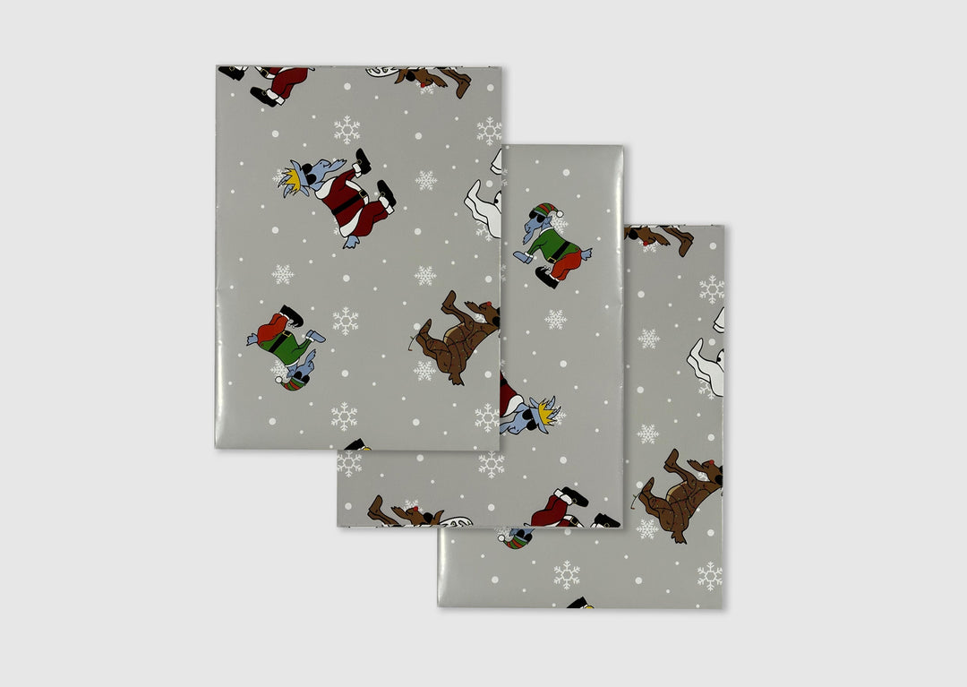 Display of Christmas Wrapping Paper Sheets
