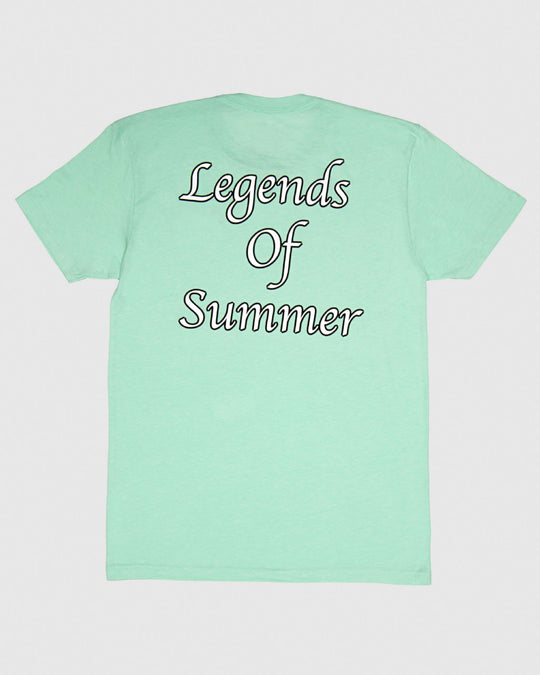 Back of mint Legends of Summer T-Shirt#color_mint