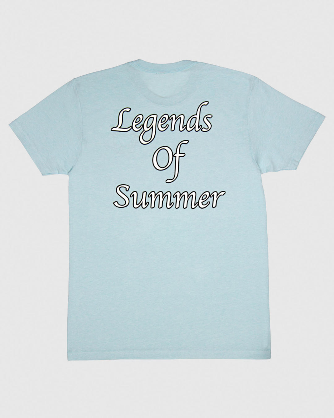Back of ice blue Legends of Summer T-Shirt#color_ice-blue