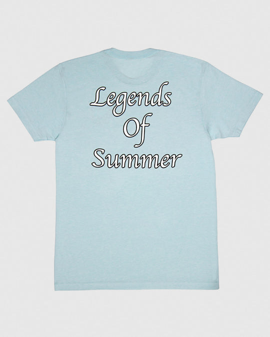 Back of ice blue Legends of Summer T-Shirt#color_ice-blue