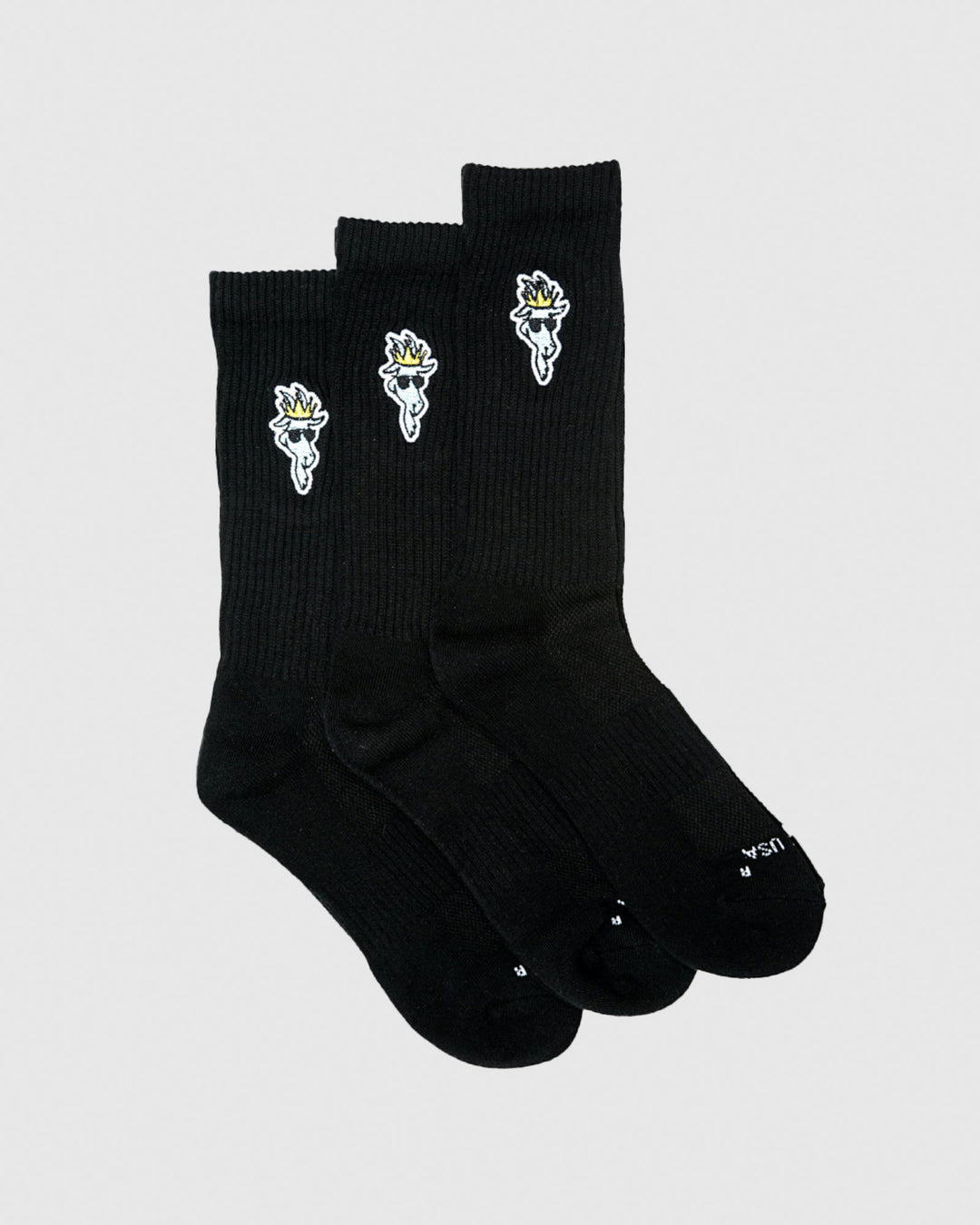 Black OG Socks 3-Pack#color_black