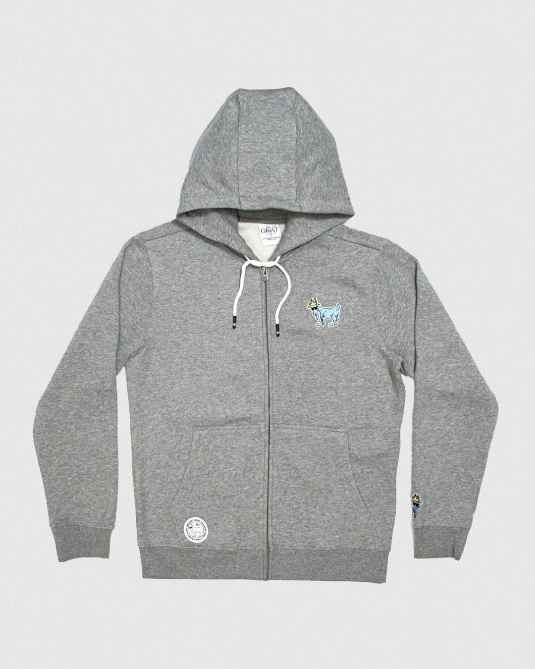 Front of gray OG Zip-Up Hooded Sweatshirt#color_gray
