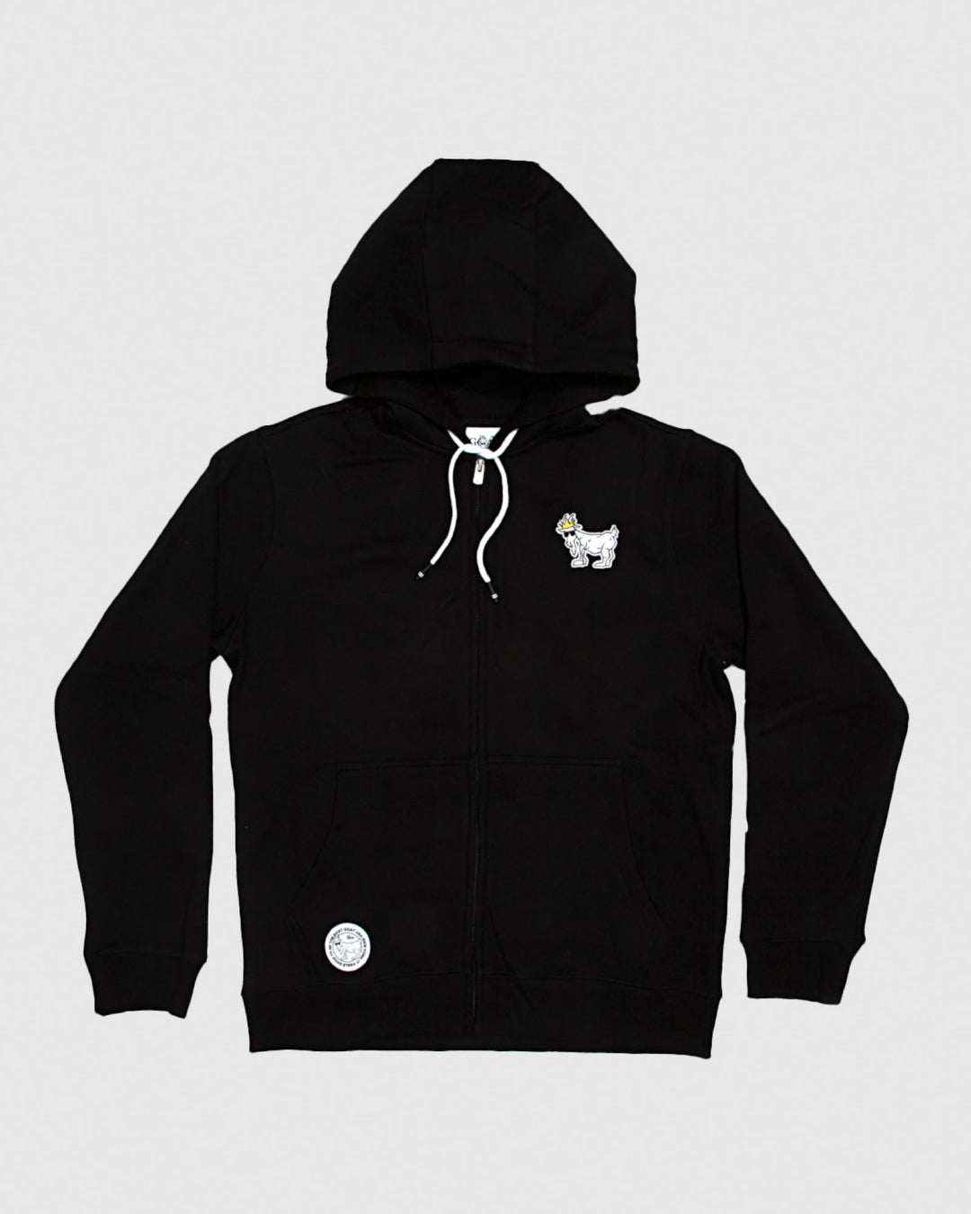Front of black OG Zip-Up Hooded Sweatshirt#color_black