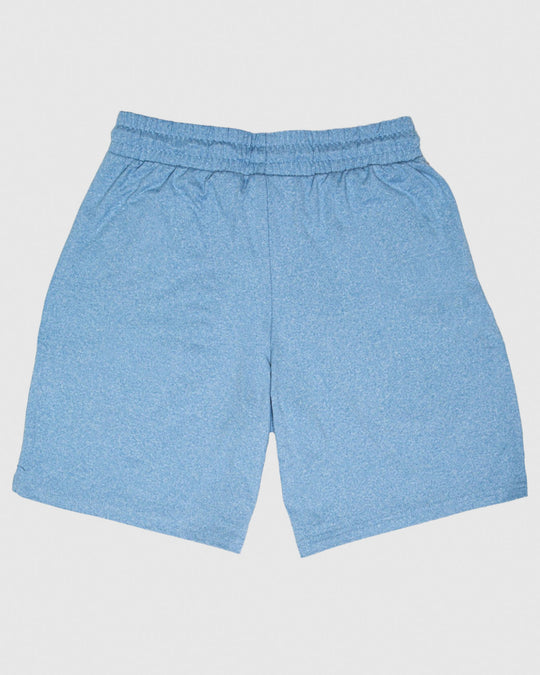 Back of carolina blue heather OG Men's Relaxed Shorts#color_carolina-blue-heather