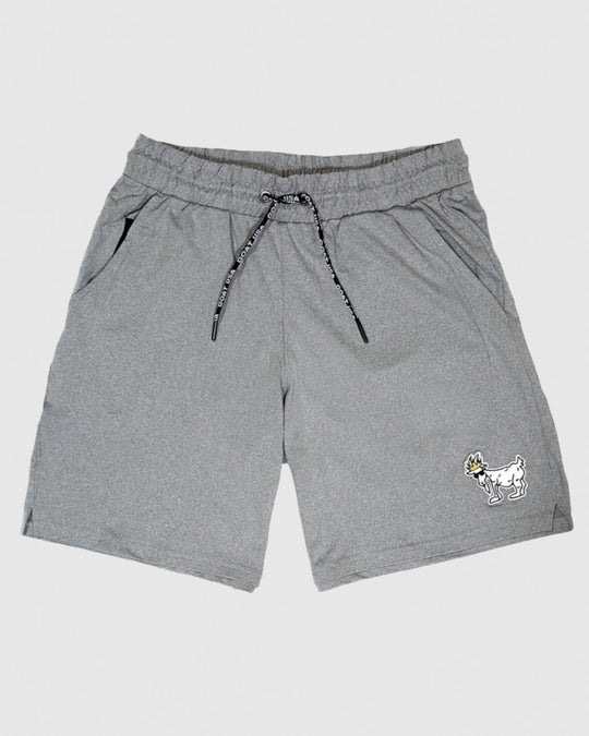 Front of gray heather OG Men's Relaxed Shorts#color_gray-heather