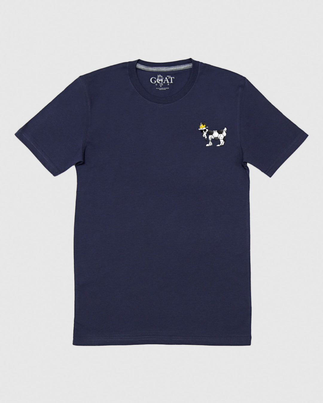 Front of navy Soccer T-Shirt