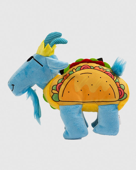 Side view taco goat dog toy#style_taco