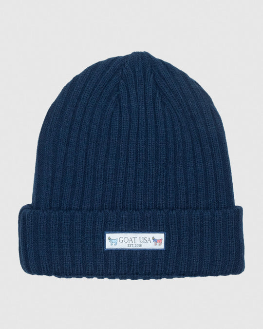 Front of navy Traveler Beanie#color_navy
