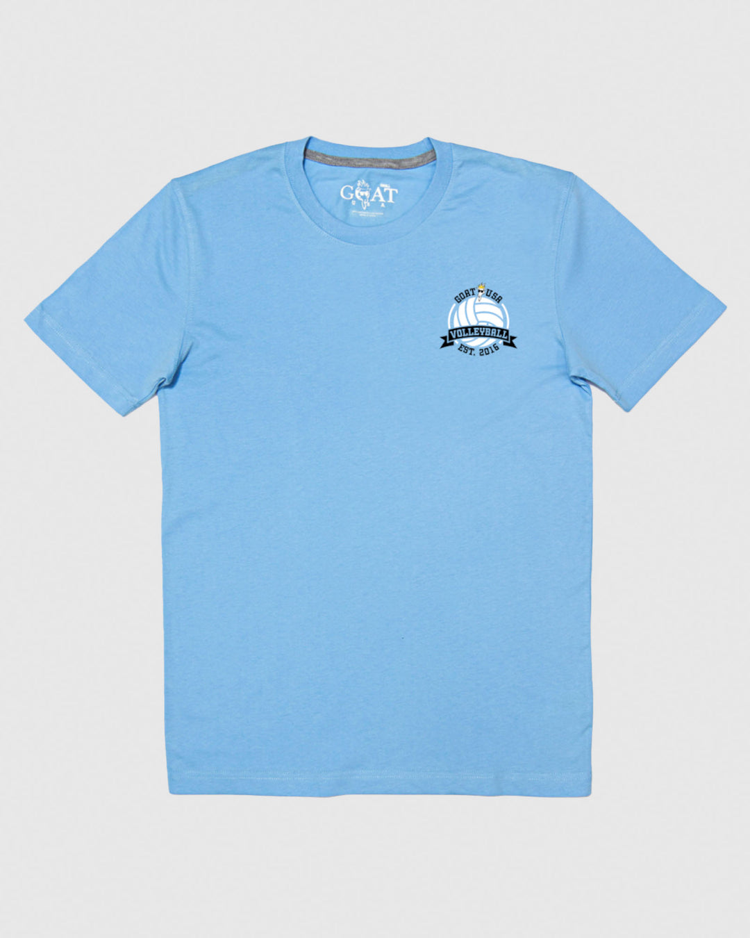 Front of carolina blue Volleyball T-Shirt