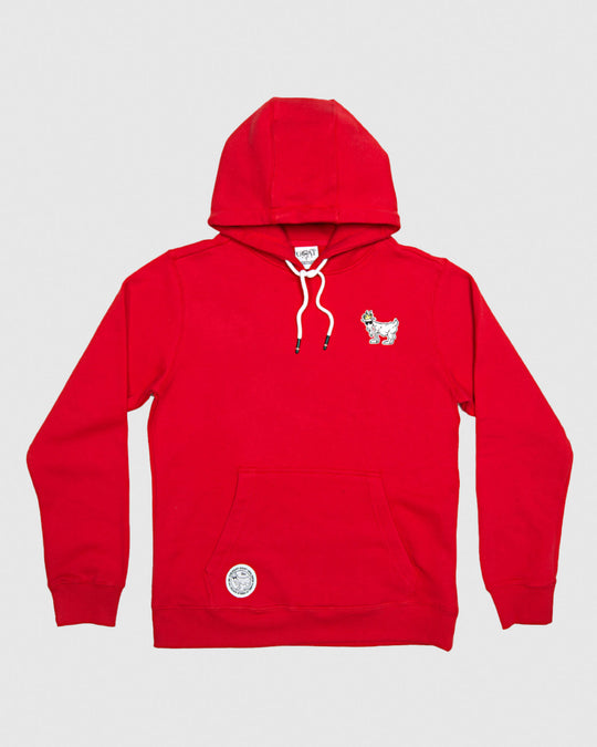 Front of red WG Hooded Sweatshirt#color_red