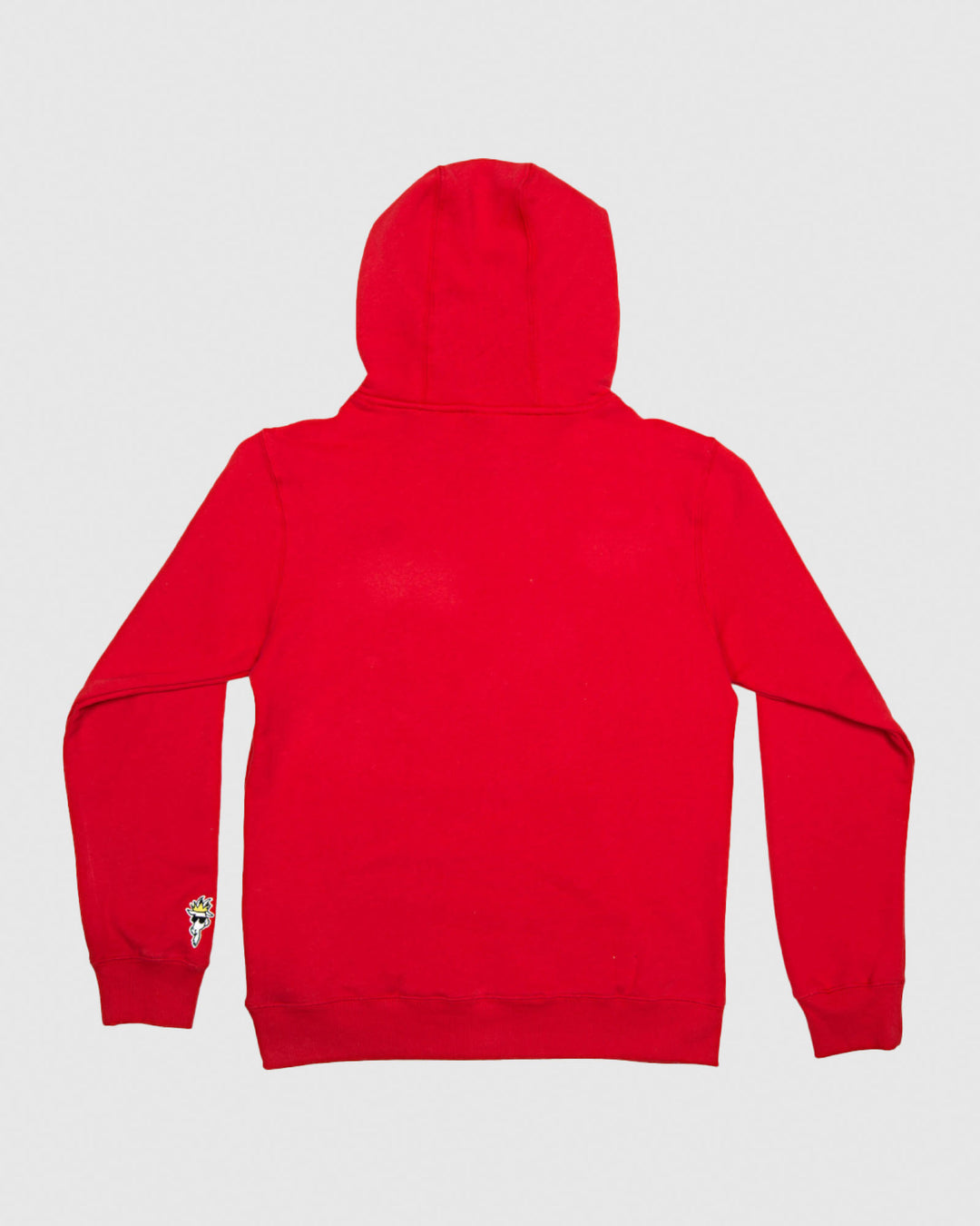 Back of red WG Hooded Sweatshirt#color_red