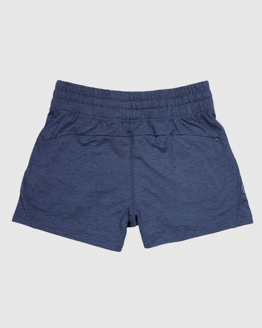 Back of navy Women's Relaxed Shorts#color_navy
