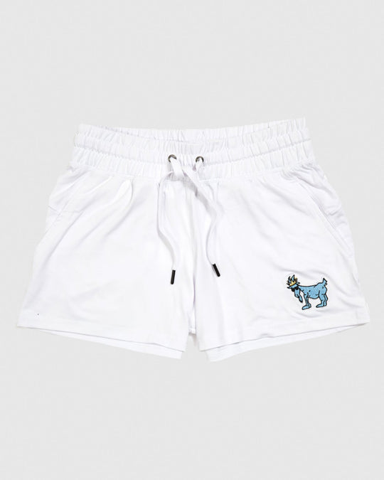 Front of white Women's Relaxed Shorts#color_white