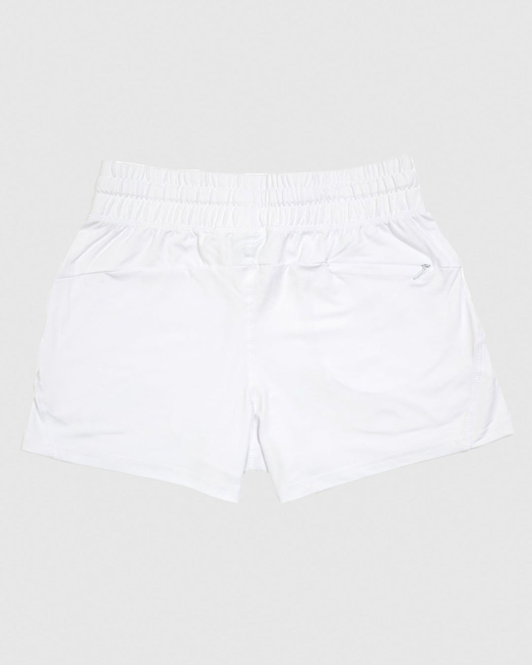Back of white Women's Relaxed Shorts#color_white