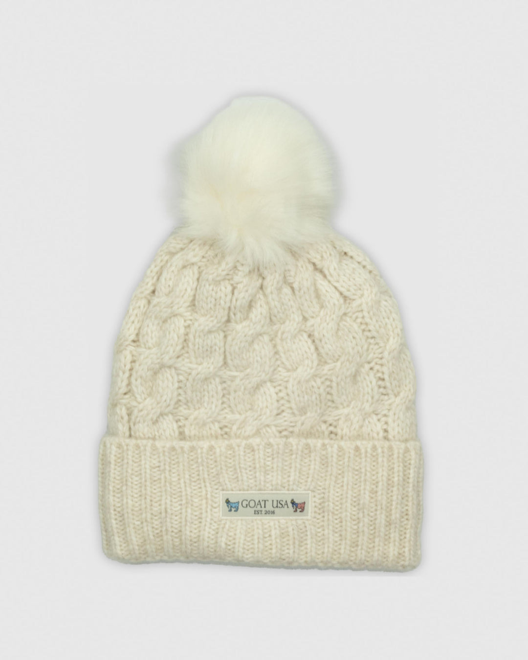 Front of ivory Women's Winter Hat#color_ivory