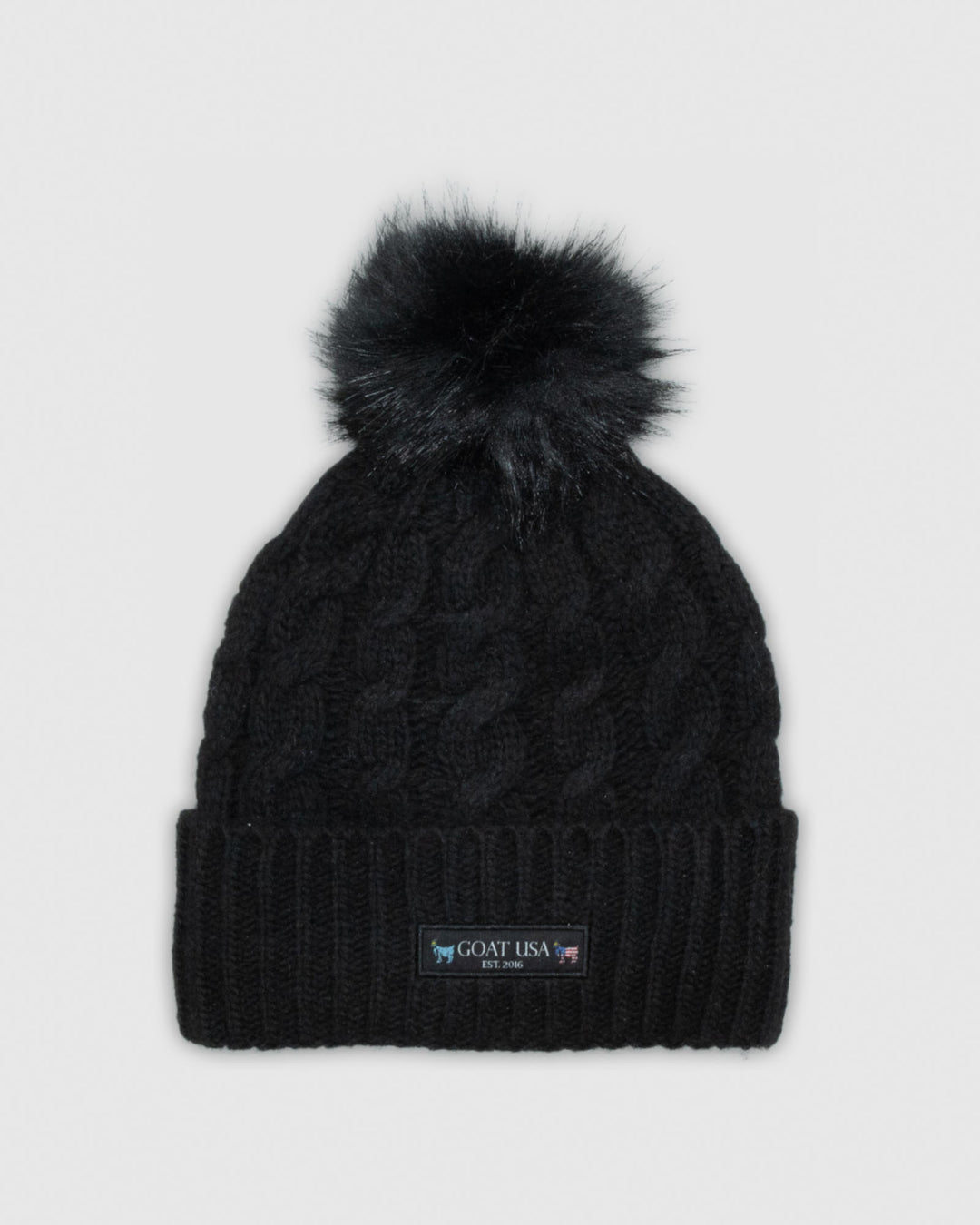 Front of black Women's Winter Hat#color_black
