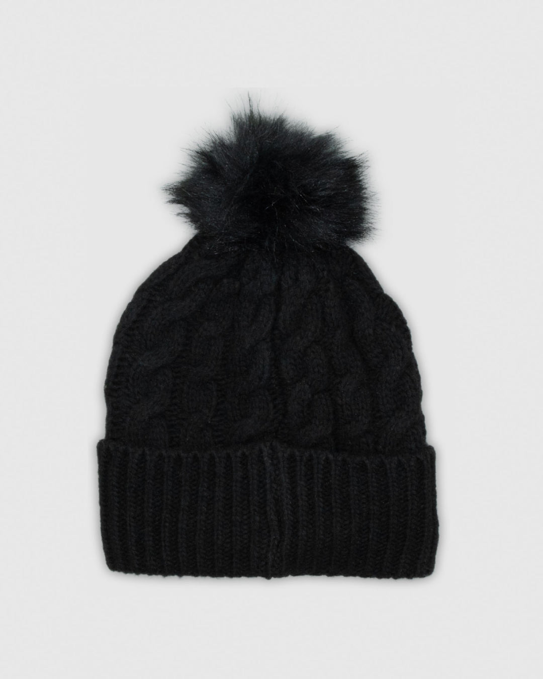 Back of black Women's Winter Hat#color_black