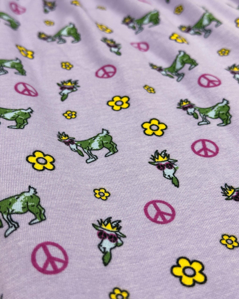 Close up design of World Peace Pajama Pants#color_lavender