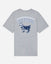 A heather gray short-sleeve t-shirt featuring a navy blue and white New York Yankees graphic on the chest, displayed against a light gray background.#color_gray