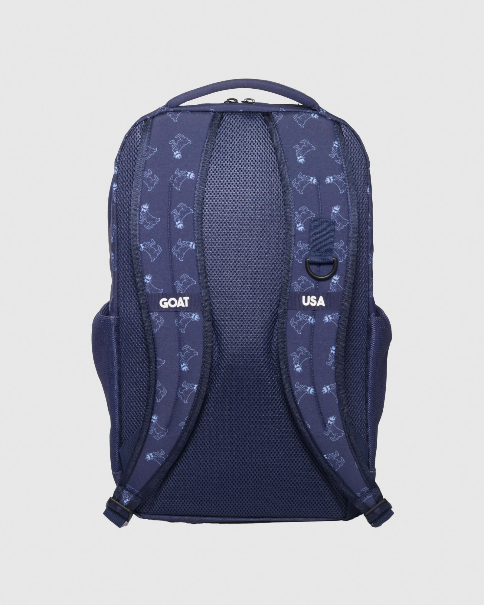 Back of navy backpack#color_navy