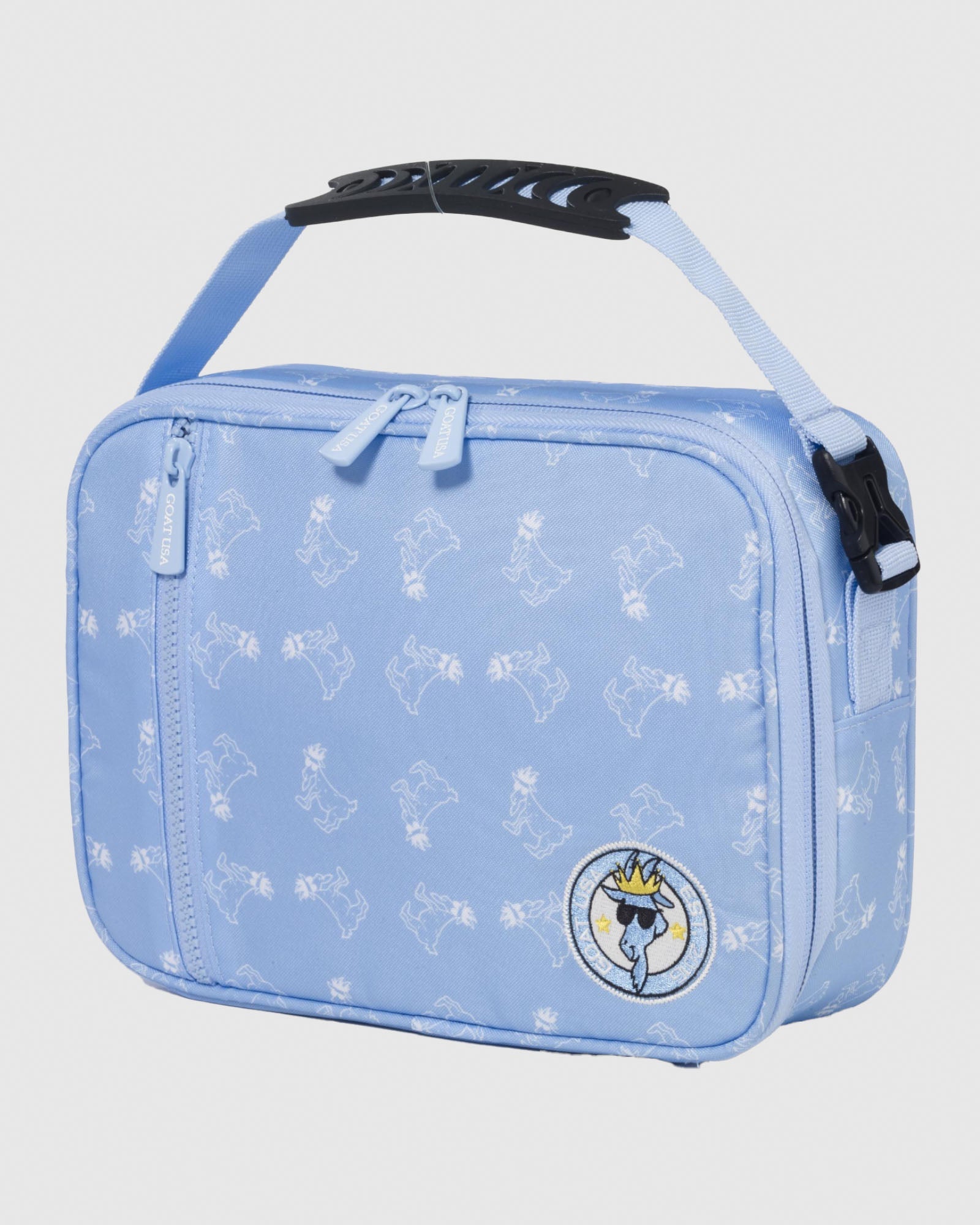 Angled view of Carolina Blue lunchbox#color_carolina-blue