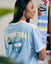 Person wearing a light blue Argentina-themed shirt with a goat graphic.