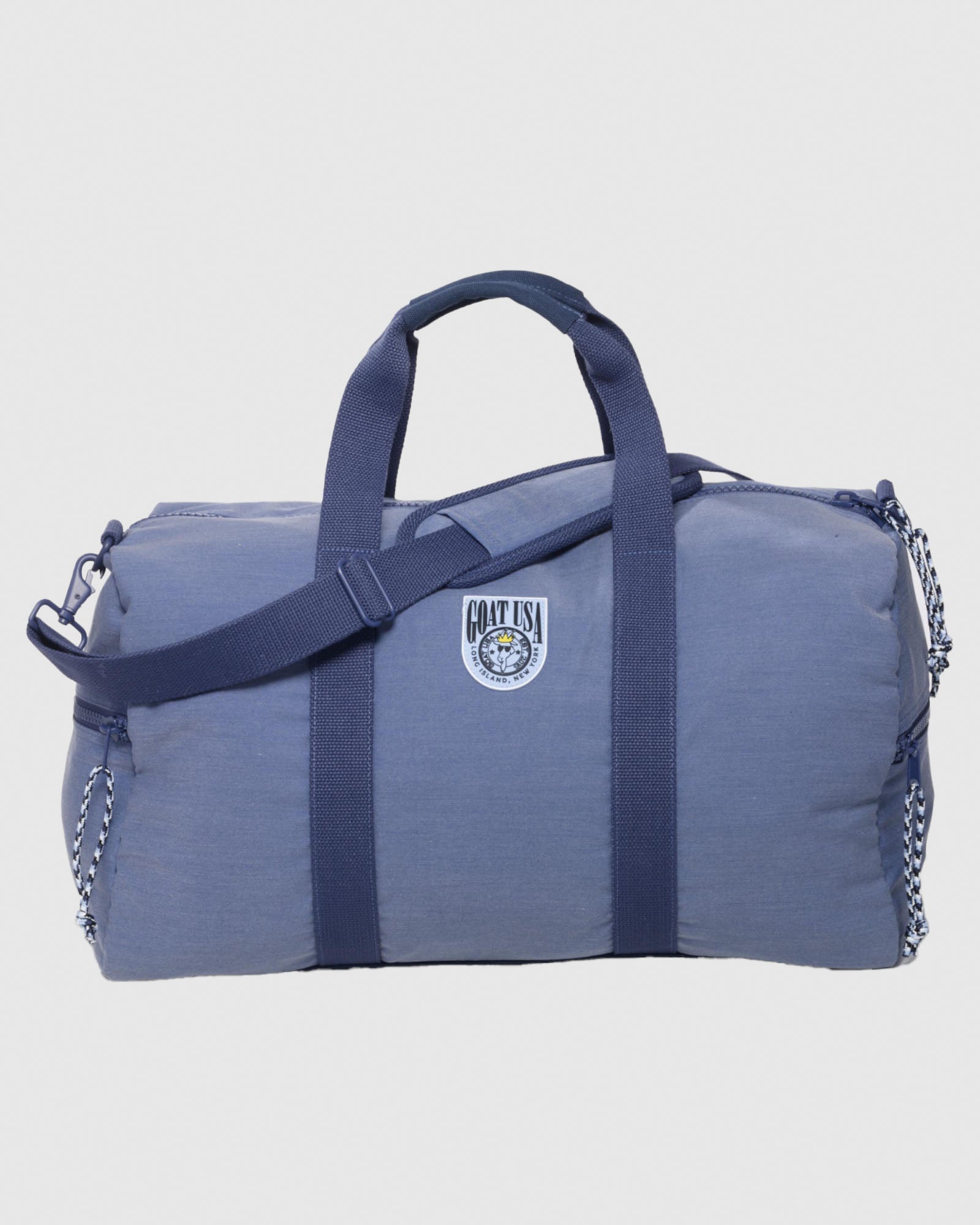 Front view of navy duffle bag#color_navy