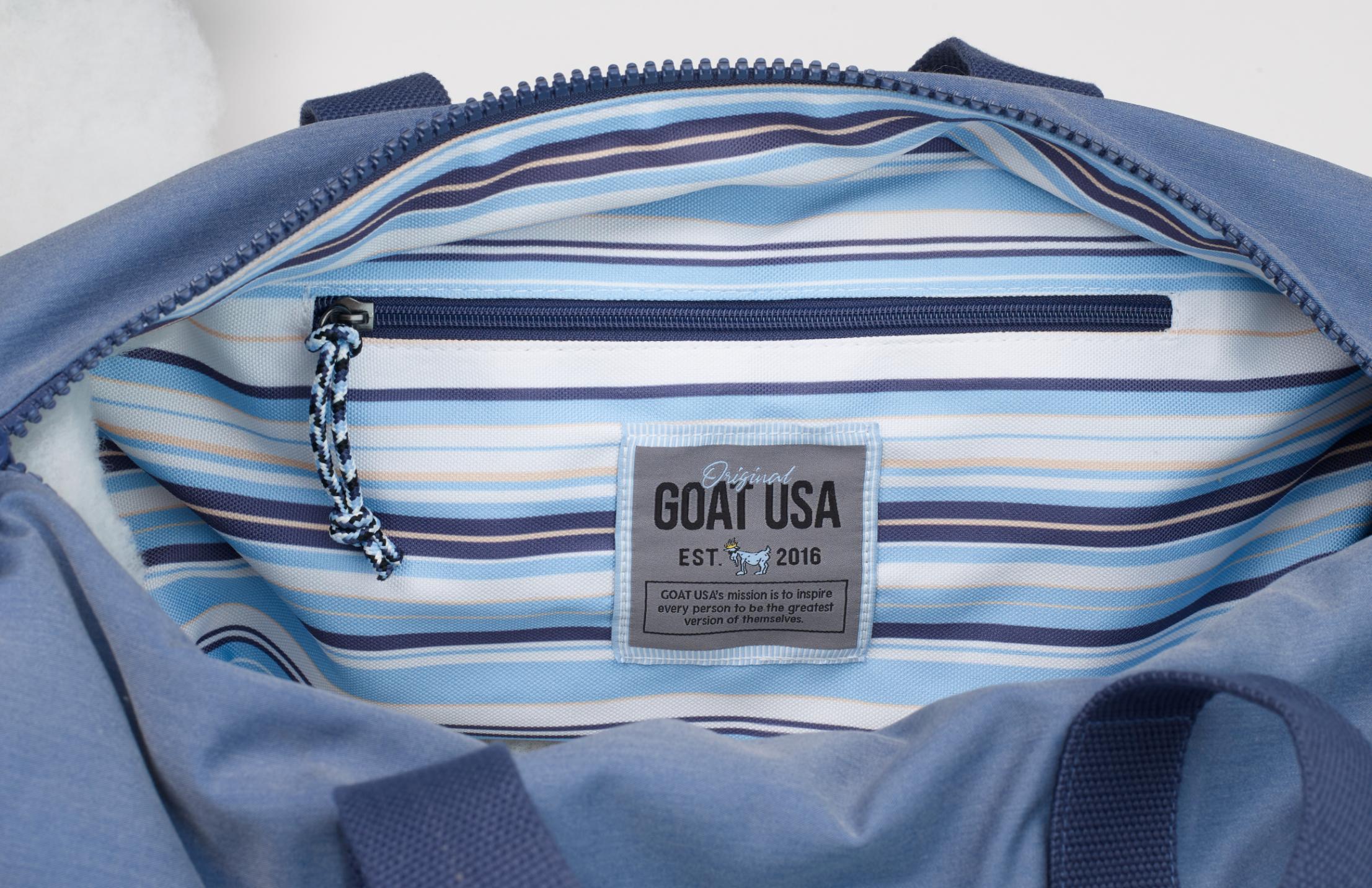 Inside of navy duffle bag#color_navy