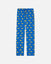 Blue pajamas with banana goat pattern on a white background