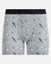 Boxer briefs with a baseball goat pattern on a light gray background