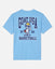 Back of carolina blue t-shirt with basketball player goat graphic