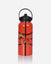 An orange water bottle designed to look like a basketball, featuring a black lid with a carrying loop and a graphic of a basketball goat.